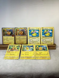 Pokemon Pikachu Lot of 7 Cards TCG - Image 1