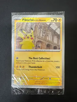 Pokemon TCG card National History Museum NHM Pikachu Jumbo Promo Sealed oversize - Image 1