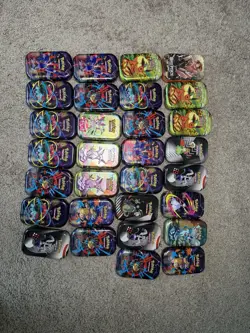 Lot of 30 - Pokemon TCG Mini Tins - Empty, No Cards. Prismatic, Mega, Black Bolt - Image 2