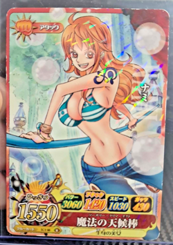 One Piece BANDAI BERRY MATCH NAMI IC1-08 VERY EARLY CARD LUFFY CREW HOLO - Image 1