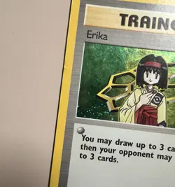 🍃 Pokemon TCG Erika Trainer Card 16/132 Holo Rare Gym Heroes! - Image 2