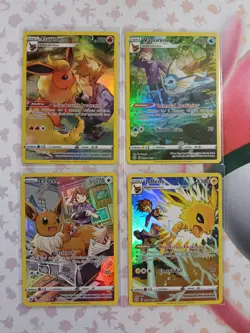 Eevee & Eeveelutions Trainer Gallery 4 Card Lot Ultra Rare Holo NM Pokemon - Image 1