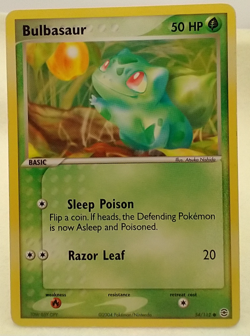 Pokemon Card Bulbasaur - 054/112 Common FireRed & LeafGreen 54/112 #M3 - Image 1