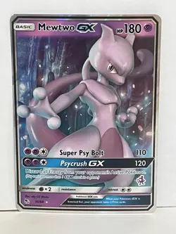 Mewtwo GX 31/68 Hidden Fates- NM Ultra Rare Full Art Pokemon Card - Image 1
