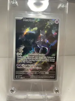 Pokemon TCG Mewtwo Holo 52 Black Star Promo Card acrylic case included - Image 1