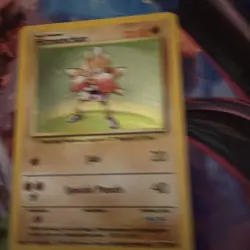 Pokemon TCG Hitmonchan Base Set Holo Unlimited Rare Card 7/102 LP/MP Condition - Image 3