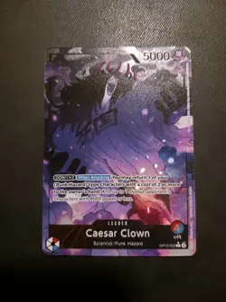 One Piece Card Game TCG Caesar Clown OP10-002 Alt Art Leader M/NM Condition - Image 1