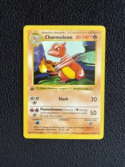Pokemon Card - Charmeleon Base Set (Shadowless) 24/102 Uncommon 1st Edition - Image 1