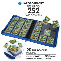 Toploader Binder, Trading Card Binder Storage, 252 9 Pocket Top Loader Pokemo... - Image 2