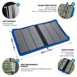 Toploader Binder, Trading Card Binder Storage, 252 9 Pocket Top Loader Pokemo... - Image 4