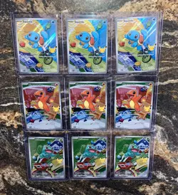 30th First Partner Promos Set Charmander, Squirtle, Bulbasaur 3X 9 Cards Total - Image 1