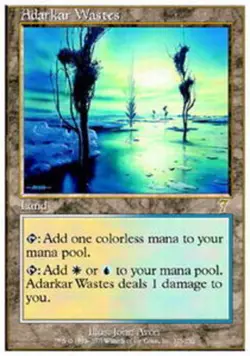 MTG magic cards 1x Adarkar Wastes 7th Edition Moderate Play, English - Image 1