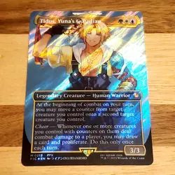 1x Tidus, Yuna's Guardian, Borderless Art Surge Foil 0213, Magic MTG NM - Image 1