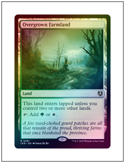 1x Overgrown Farmland, Foil, Innistrad Remastered, Magic MTG NM - Image 1