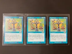 3 x EQUILIBRIUM Vintage Exodus MTG Magic the Gathering Blue - Image 1