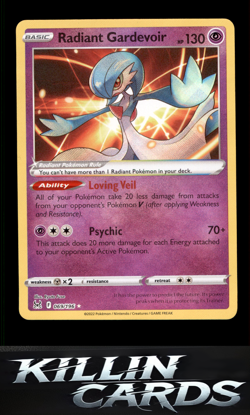Radiant Gardevoir 069/196 Pokemon Radiant Rare SWSH11: Lost Origin Card NM - Image 1