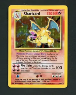 Charizard Holo - Pokemon 1999 Base Set #4 EX-MT+ / NM - Image 3
