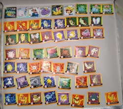 Vtg 1999 Pokemon Artbox Sticker Starter Lot of 48 Commons 4 Prisms 2 golds - Image 1