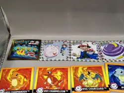 Vtg 1999 Pokemon Artbox Sticker Starter Lot of 48 Commons 4 Prisms 2 golds - Image 2