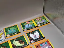 Vtg 1999 Pokemon Artbox Sticker Starter Lot of 48 Commons 4 Prisms 2 golds - Image 4