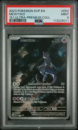 2023 Pokemon SVP EN 052 Mewtwo Promo 151 Ultra-Premium Collection PSA 9 mint - Image 3