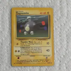 Wizards of the Coast Magnemite Base Set Common Pokemon 40 HP 53/102 Regular - Image 1