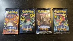 Pokemon TCG Shining Fates Booster Packs Lot of 4 - Image 1
