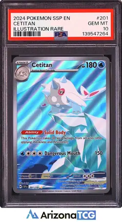 Pokemon 2024 Cetitan 201/191 Illustration Rare Surging Sparks GEM MINT PSA 10 - Image 1