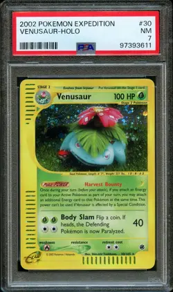 Pokemon TCG Venusaur #30 Holo Rare | PSA 7 Near Mint | Expedition Base Set 2002 - Image 1
