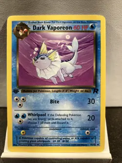 Pokemon TCG Team Rocket 1st Edition Dark Vaporeon 45/82 - Image 1