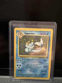 Vaporeon Fossil 12/64 Holo Unlimited Rare 1999 Pokemon TCG Card HP - Image 1