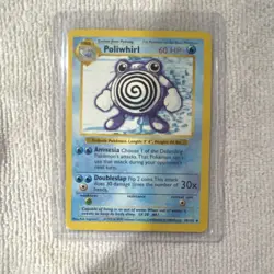 Pokemon Poliwhirl 38/102 Base Set Shadowless 60 HP Uncommon WOTC 1999 Unlimited - Image 1