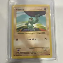 Pokemon Machop 052/102 Base Set Shadowless 50 HP Common WOTC 1999 Unlimited - Image 1