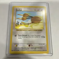 Pokemon Doduo 48/102 Base Set Shadowless 50 HP Common WOTC 1999 Unlimited - Image 1