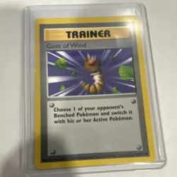 Pokemon Gust of Wind 93/102 Base Set Trainer Common WOTC 1999 Regular - Image 1