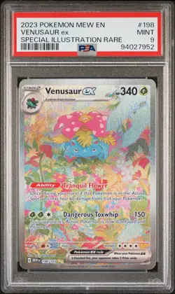 2023 Pokemon Mew 151 Venusaur Ex #198 MINT PSA 9 Special Illustration Rare - Image 1