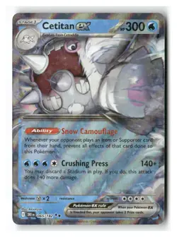 Cetitan ex 065/182 Double Rare Destined Rivals Pokemon Near Mint - Image 1