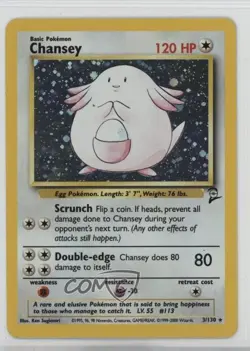 Chansey Holo Pokemon Base Set 2 #3 2000 - Image 1