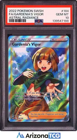 Pokemon 2022 Gardenia's Vigor 184/189 Full Art Astral Radiance GEM MINT PSA 10 - Image 1