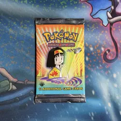 Pokemon TCG Gym Heroes 1st Edition Booster Pack Erika Art WOTC 1999 SEALED - Image 1
