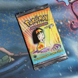 Pokemon TCG Gym Heroes 1st Edition Booster Pack Erika Art WOTC 1999 SEALED - Image 5