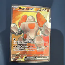 2025 Pokemon Destined Rivals Regirock ex Ultra Rare 214/182 NM - Image 1