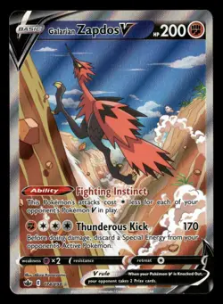 Galarian Zapdos V - 174/198 - Alternate Art - Chilling Reign - Pokemon - (OC) - Image 1