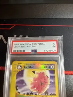2002 Pokemon Expedition Clefable Holo #7 PSA 7 Rare NEAR MINT NM - Image 2