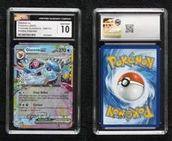 Glaceon ex Prismatic Evolutions Pokemon Scarlet Violet Snowflake Stamp CGC 10 - Image 3