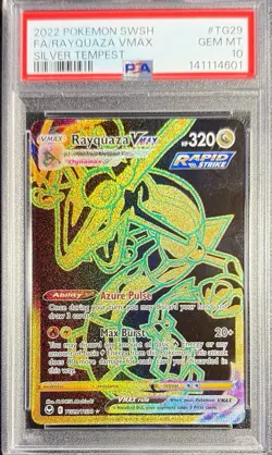 Rayquaza Vmax ~ Pokemon Silver Tempest ~ Full Art Holo TG29/TG30 PSA 10 - Image 1