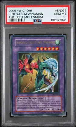 Yu-Gi-Oh! Elemental Hero Flame Wingman, Ultra Rare, TLM-EN035, Unlimited, PSA 10 - Image 1