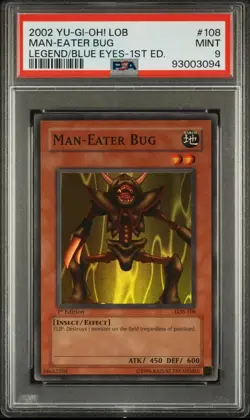 PSA10 Yu-Gi-Oh Man-Eater Bug Normal Rare ATK/450 DEF/600 - Image 1
