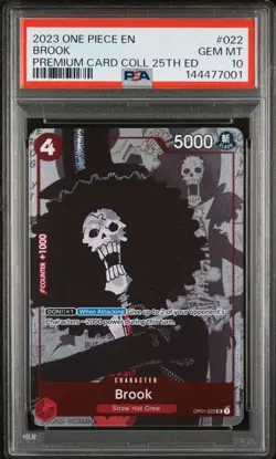 PSA 10 Brook 25th Anniversary OP01-022 (UC) 2023 One Piece - Image 1