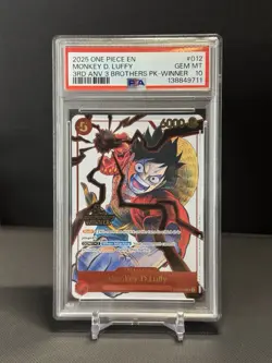 Luffy Sabo Ace WINNER One Piece 3rd Anniversary 3 Brothers Sequential PSA 10 - Image 3